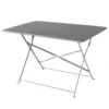 GoodHome Saba Steel Grey Metal Foldable 4 Seater Rectangular Table