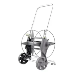 GoodHome Watering Freestanding Empty Hose Cart With Wheels