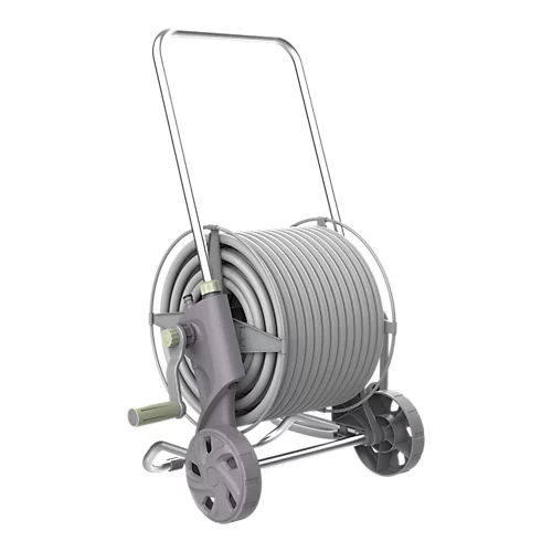 GoodHome Watering Freestanding Manual Hose Cart Set (L)40m 1 GoodHome Watering Freestanding Manual Hose Cart Set (L)40m