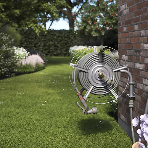 GoodHome Watering Wall-mounted Empty Hose Reel Without Wheels 2 GoodHome Watering Wall-mounted Empty Hose Reel Without Wheels - Image 2