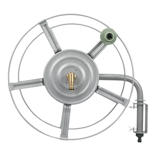 GoodHome Watering Wall-mounted Empty Hose Reel Without Wheels 1 GoodHome Watering Wall-mounted Empty Hose Reel Without Wheels