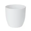 GoodHome White Ceramic Circular Plant Pot (Dia)27cm