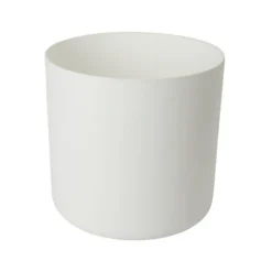 GoodHome White Plastic Circular Plant Pot (Dia)30.5cm