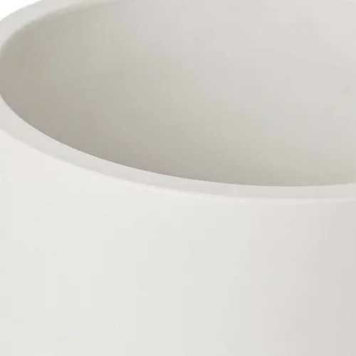 GoodHome White Terracotta Circular Plant Pot (Dia)20.5cm 3 GoodHome White Terracotta Circular Plant Pot (Dia)20.5cm - Image 3