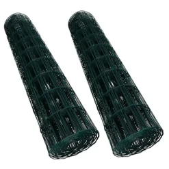 Green PVC Coated Steel Wire Garden Border Fence Netting Mesh 20m X 0.9m