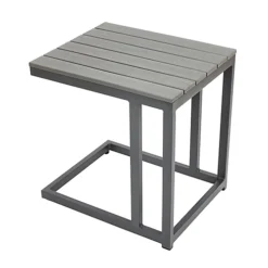 Grey Outdoor Table - Side Table -Outsunny Garden Zone grey outdoor table side table5059742059130 04c MP