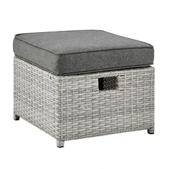 Grey Rattan Grey Cushions 6 Piece Garden Sofa Chairs Footstools Glass Top Coffee Table 7 Grey Rattan Grey Cushions 6 Piece Garden Sofa Chairs Footstools Glass Top Coffee Table -Outsunny Garden Zone grey rattan grey cushions 6 piece garden sofa chairs footstools glass top coffee table5056546206531 04c MP