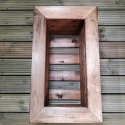 Hand Made 56cm X 34cm Rustic Wooden Small Garden Trough / Flower Bed Planter 7 Hand Made 56cm X 34cm Rustic Wooden Small Garden Trough / Flower Bed Planter -Outsunny Garden Zone hand made 56cm x 34cm rustic wooden small garden trough flower bed planter5060187578872 04c MP