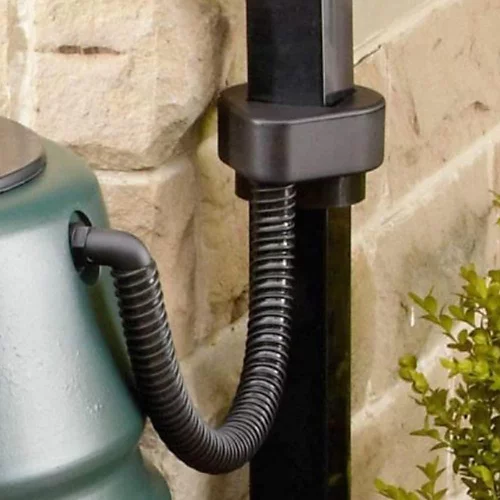 Harcostar 227L Water Butt Set Including Stand Tap And Downpipe Connector - Grey 3 Harcostar 227L Water Butt Set Including Stand Tap And Downpipe Connector - Grey - Image 3