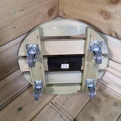 Heavy Duty Round Natural Wood Garden Patio Plant Flower Pot Stand Caddy Trolley Dolly On Strong Metal Castor Wheels 40cm 7 Heavy Duty Round Natural Wood Garden Patio Plant Flower Pot Stand Caddy Trolley Dolly On Strong Metal Castor Wheels 40cm -Outsunny Garden Zone heavy duty round natural wood garden patio plant flower pot stand caddy trolley dolly on strong metal castor wheels 40cm5060559856812 04c MP