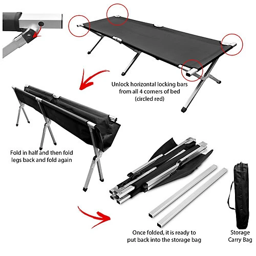 Heavy Duty Single Folding Camp Bed 2 Heavy Duty Single Folding Camp Bed - Image 2