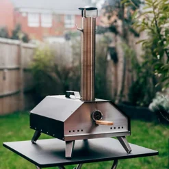 Homark Wood Fired Stainless Steel Portable 12" Pizza Oven -Outsunny Garden Zone homark wood fired stainless steel portable 12 pizza oven5060051363283 04c MP