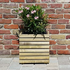 Horizon Outdoor Square Wooden Planter Tall 40cm 7 Horizon Outdoor Square Wooden Planter Tall 40cm -Outsunny Garden Zone horizon outdoor square wooden planter tall 40cm3598740040327 04c MP