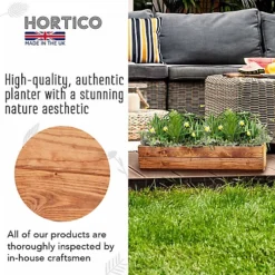 HORTICO Scandinavian Red Wood Window Box Wooden Planter For Garden, Outdoor Plant Pot Made In The UK H14 L76 W23 Cm, 24.5L -Outsunny Garden Zone hortico scandinavian red wood window box wooden planter for garden outdoor plant pot made in the uk h14 l76 w23 cm 24 5l5060874792888 03c MP