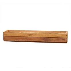 HORTICO Scandinavian Red Wood Window Box Wooden Planter For Garden, Outdoor Plant Pot Made In The UK H16 L101 W28 Cm, 25L