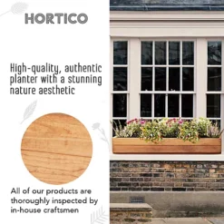 HORTICO Scandinavian Red Wood Window Box Wooden Planter For Garden, Outdoor Plant Pot Made In The UK H16 L101 W28 Cm, 25L -Outsunny Garden Zone hortico scandinavian red wood window box wooden planter for garden outdoor plant pot made in the uk h16 l101 w28 cm 25l5060874794783 03c MP