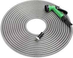 Hose Hero 50ft Smart Steel Tough Garden Hose With 7" Nozzle Gun