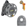 Hozelock 2420 30m Wall Compact Mounted Hose Reel, Hose Guide And 2679 Spray Gun