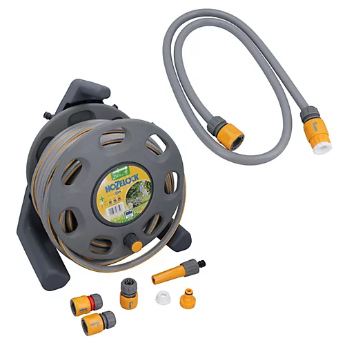 Hozelock Compact Reel 15m Garden Hose Pipe & 1.5m Tap Connector Watering 1 Hozelock Compact Reel 15m Garden Hose Pipe & 1.5m Tap Connector Watering
