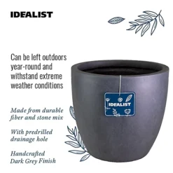 IDEALIST Contemporary Dark Grey Washed Light Concrete Egg Garden Round Planter Large, Outdoor Plant Pot D46 H45 Cm, 75L 7 IDEALIST Contemporary Dark Grey Washed Light Concrete Egg Garden Round Planter Large, Outdoor Plant Pot D46 H45 Cm, 75L -Outsunny Garden Zone idealist contemporary dark grey washed light concrete egg garden round planter large outdoor plant pot d46 h45 cm 75l5000124403119 06c MP
