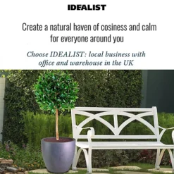 IDEALIST Contemporary Dark Grey Washed Light Concrete Egg Garden Round Planter Large, Outdoor Plant Pot D56 H52 Cm, 128L -Outsunny Garden Zone idealist contemporary dark grey washed light concrete egg garden round planter large outdoor plant pot d56 h52 cm 128l5000124403126 06c MP