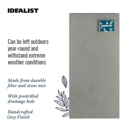 IDEALIST Contemporary Grey Light Concrete Garden Tall Square Planter, Outdoor Plant Pot H80 L40 W40 Cm, 132L -Outsunny Garden Zone idealist contemporary grey light concrete garden tall square planter outdoor plant pot h80 l40 w40 cm 132l5000124502218 06c MP