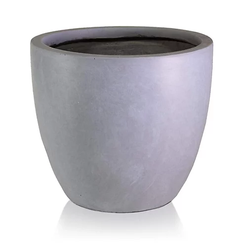 IDEALIST Contemporary Stone Grey Light Concrete Egg Garden Round Planter Large, Outdoor Plant Pot D46 H45 Cm, 75L 1 IDEALIST Contemporary Stone Grey Light Concrete Egg Garden Round Planter Large, Outdoor Plant Pot D46 H45 Cm, 75L