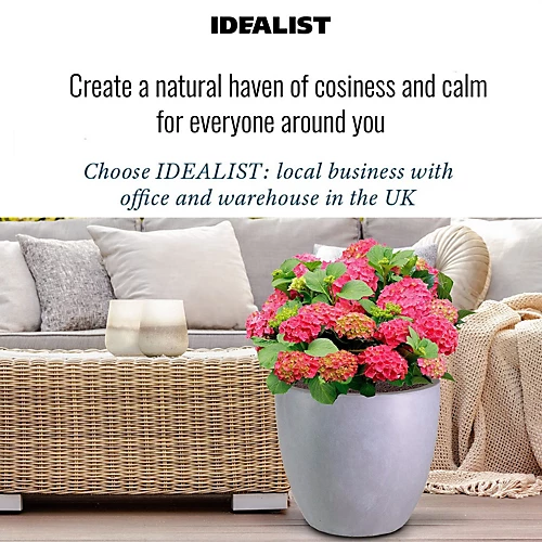 IDEALIST Contemporary Stone Grey Light Concrete Egg Garden Round Planter Large, Outdoor Plant Pot D46 H45 Cm, 75L 4 IDEALIST Contemporary Stone Grey Light Concrete Egg Garden Round Planter Large, Outdoor Plant Pot D46 H45 Cm, 75L - Image 4