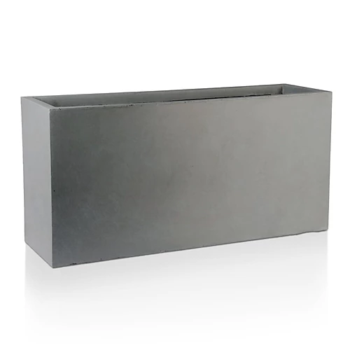 IDEALIST Contemporary Trough Garden Planter, Grey Concrete Light Outdoor Large Plant Pot H41 L85 W26 Cm, 91L 2 IDEALIST Contemporary Trough Garden Planter, Grey Concrete Light Outdoor Large Plant Pot H41 L85 W26 Cm, 91L - Image 2