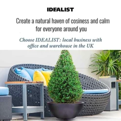 IDEALIST Dish Style Smooth Black Garden Bowl Planter, Outdoor Plant Pot D45 H20 Cm, 32L 7 IDEALIST Dish Style Smooth Black Garden Bowl Planter, Outdoor Plant Pot D45 H20 Cm, 32L -Outsunny Garden Zone idealist dish style smooth black garden bowl planter outdoor plant pot d45 h20 cm 32l5060874790372 06c MP