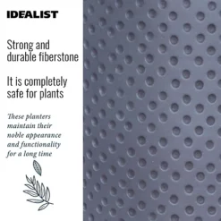 IDEALIST Dotted Style Grey Cylinder Planter With Legs, Round Indoor Plant Pot Stand For Indoor Plants D24.5 H35 Cm, 10L -Outsunny Garden Zone idealist dotted style grey cylinder planter with legs round indoor plant pot stand for indoor plants d24 5 h35 cm 10l5060874791966 03c MP