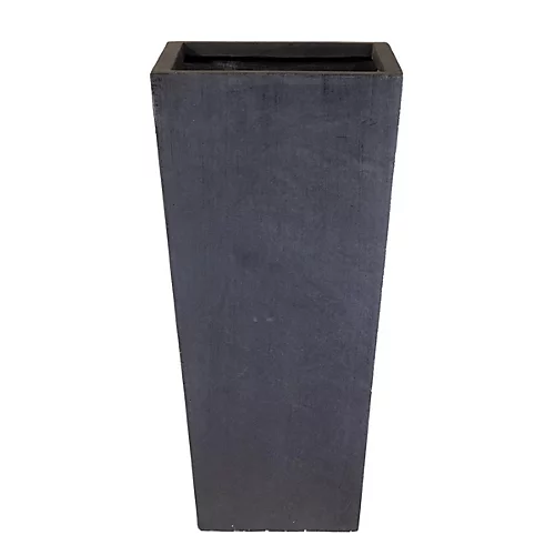 IDEALIST Faux Lead Dark Grey Light Concrete Garden Tall Planter, Outdoor Plant Pot With Tapered Shape H65 L32 W32 Cm, 67L 1 IDEALIST Faux Lead Dark Grey Light Concrete Garden Tall Planter, Outdoor Plant Pot With Tapered Shape H65 L32 W32 Cm, 67L
