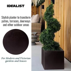 IDEALIST Flower Box Square Garden Planter, Black Light Concrete Outdoor Large Plant Pot H40 L40 W40 Cm, 65L 7 IDEALIST Flower Box Square Garden Planter, Black Light Concrete Outdoor Large Plant Pot H40 L40 W40 Cm, 65L -Outsunny Garden Zone idealist flower box square garden planter black light concrete outdoor large plant pot h40 l40 w40 cm 65l5000124401559 04c MP