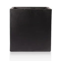 IDEALIST Flower Box Square Garden Planter, Black Light Concrete Outdoor Large Plant Pot H50 L50 W50 Cm, 126L