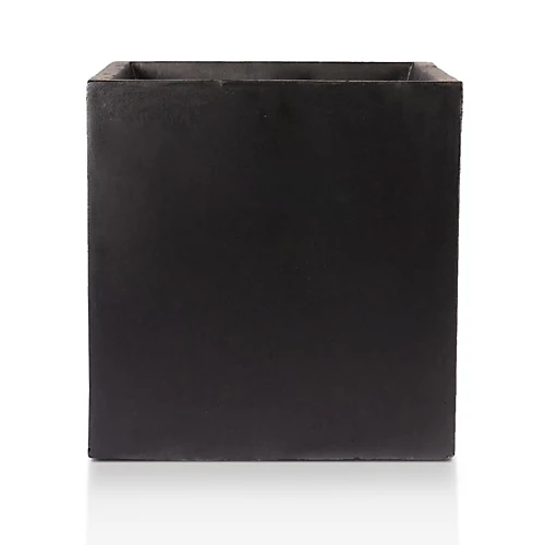 IDEALIST Flower Box Square Garden Planter, Black Light Concrete Outdoor Large Plant Pot H50 L50 W50 Cm, 126L 1 IDEALIST Flower Box Square Garden Planter, Black Light Concrete Outdoor Large Plant Pot H50 L50 W50 Cm, 126L