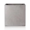 IDEALIST Flower Box Square Garden Planter, Grey Light Concrete Outdoor Large Plant Pot H50 L50 W50 Cm, 126L