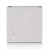 IDEALIST Flower Box Square Garden Planter, Grey Marble Light Concrete Outdoor Large Plant Pot H40 L40 W40 Cm, 65L