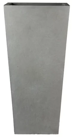 IDEALIST Grey Light Concrete Garden Tall Planter, Outdoor Plant Pot With Tapered Shape H89 L43 W43 Cm, 165L