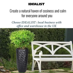 IDEALIST Mosaic Style Black Tall Round Vase Planter Outdoor Plant Pot D41.5 H77 Cm, 104L 7 IDEALIST Mosaic Style Black Tall Round Vase Planter Outdoor Plant Pot D41.5 H77 Cm, 104L -Outsunny Garden Zone idealist mosaic style black tall round vase planter outdoor plant pot d41 5 h77 cm 104l5060874793199 06c MP