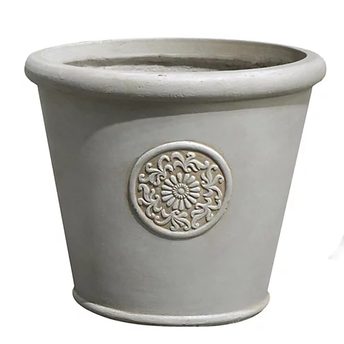 IDEALIST Rustic Style Rolled Rim Beige Wide Garden Round Garden Planter Vase, Outdoor Plant Pot D30.5 H26 Cm, 19L 1 IDEALIST Rustic Style Rolled Rim Beige Wide Garden Round Garden Planter Vase, Outdoor Plant Pot D30.5 H26 Cm, 19L