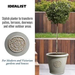 IDEALIST Rustic Style Rolled Rim Beige Wide Garden Round Garden Planter Vase, Outdoor Plant Pot D30.5 H26 Cm, 19L 7 IDEALIST Rustic Style Rolled Rim Beige Wide Garden Round Garden Planter Vase, Outdoor Plant Pot D30.5 H26 Cm, 19L -Outsunny Garden Zone idealist rustic style rolled rim beige wide garden round garden planter vase outdoor plant pot d30 5 h26 cm 19l5060874790594 03c MP