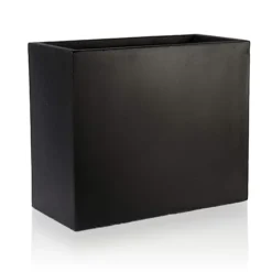 IDEALIST Tall Narrow Light Concrete Black Trough Planter H60 L70 W40 Cm, 168L