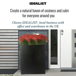 IDEALIST Tall Narrow Trough Garden Planter, Black Light Concrete Outdoor Large Plant Pot H72 L60.5 W22.5 Cm, 98L -Outsunny Garden Zone idealist tall narrow trough garden planter black light concrete outdoor large plant pot h72 l60 5 w22 5 cm 98l5000124401177 06c MP