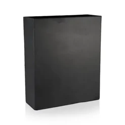 IDEALIST Tall Narrow Trough Garden Planter, Faux Lead Dark Grey Light Concrete Outdoor Large Plant Pot H72 L60.5 W22.5 Cm, 98L