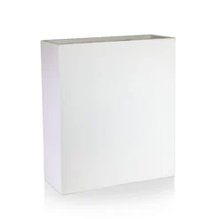 IDEALIST Tall Narrow Trough Garden Planter, White Light Concrete Outdoor Large Plant Pot H72 L60.5 W22.5 Cm, 98L