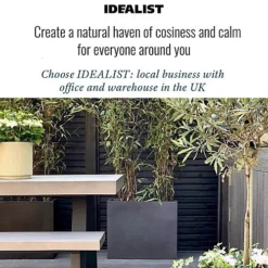 IDEALIST Tall Trough Garden Planter, Faux Lead Dark Grey Light Concrete Outdoor Large Plant Pot H40 L50 W20 Cm, 40L -Outsunny Garden Zone idealist tall trough garden planter faux lead dark grey light concrete outdoor large plant pot h40 l50 w20 cm 40l5000124401221 06c MP