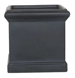 IDEALIST Victorian Flower Box Square Garden Planter, Black Light Stone Outdoor Plant Pot W35 H35 L35 Cm, 42.9L