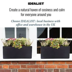 IDEALIST Window Flower Box Garden Planter, Black Light Concrete Outdoor Plant Pot L40 W17 H17.5 Cm, 12L 7 IDEALIST Window Flower Box Garden Planter, Black Light Concrete Outdoor Plant Pot L40 W17 H17.5 Cm, 12L -Outsunny Garden Zone idealist window flower box garden planter black light concrete outdoor plant pot l40 w17 h17 5 cm 12l5000124401030 06c MP