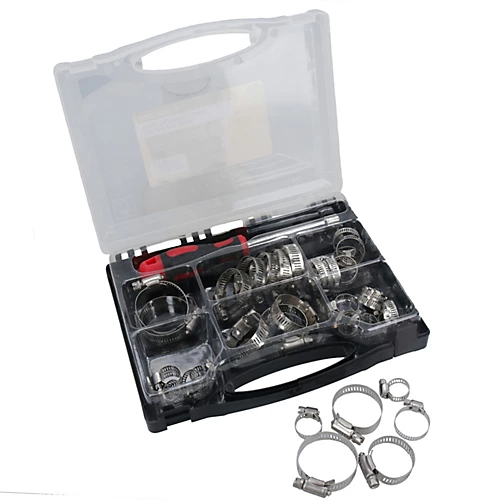 Jubilee Clip 35pc Stainless Steel Hose Clamp With Nut Driver Screwdriver 1 Jubilee Clip 35pc Stainless Steel Hose Clamp With Nut Driver Screwdriver