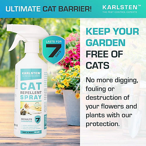 Karlsten Cat Repellent Anti Fouling Spray , Natural Humane Cat Deterrent Citronella 500 ML 2 Karlsten Cat Repellent Anti Fouling Spray , Natural Humane Cat Deterrent Citronella 500 ML - Image 2